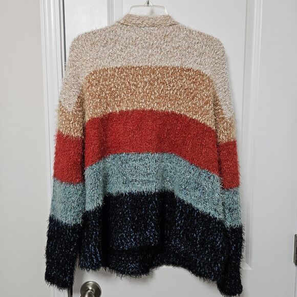 John Paul Richard Cardigan Women's Large Striped Button Up Sweater Pockets GUC - Picture 10 of 10